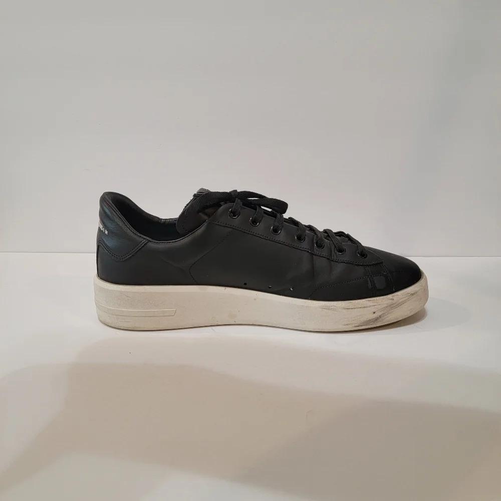 Golden Goose Pure Star Black leather size 44 men's black sneaker - Picture 6 of 12